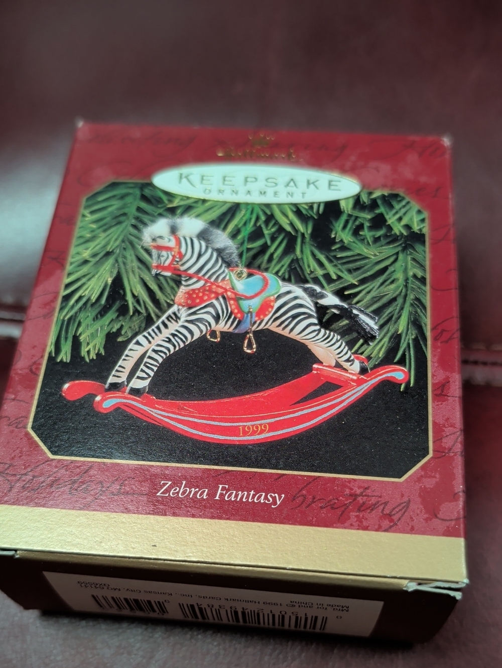 Hallmark Keepsake Zebra Fantasy Ornament 1999